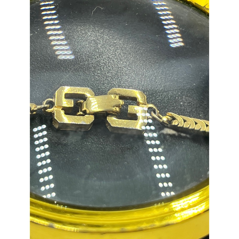 Givenchy Designer Vintage Herringbone Gold Plated Long chain 23" Necklace - Picture 10 of 16